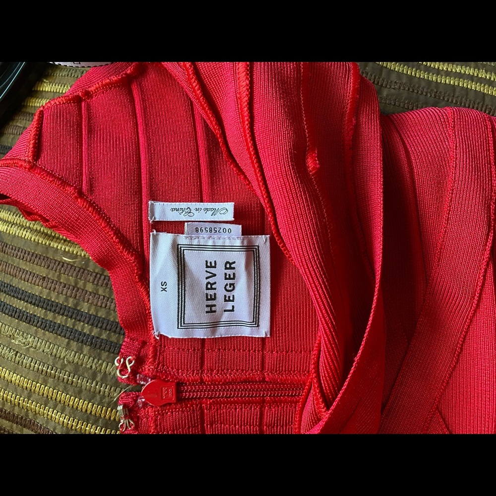 Red fitted dress